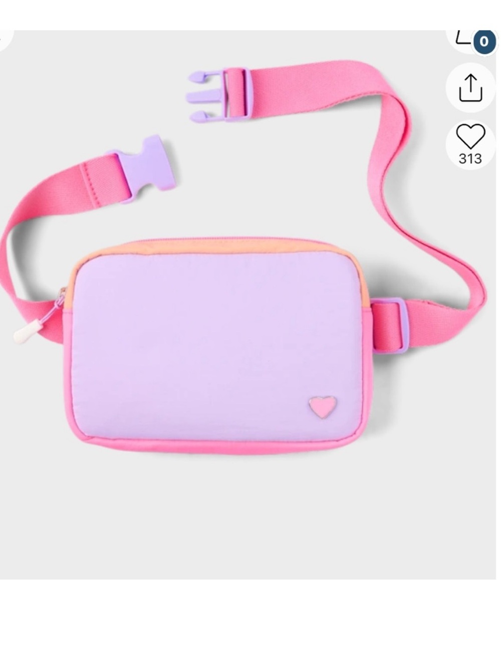 The Children’s Place Girls Colorblock Belt Bag Crossbody Fanny Pack NWT